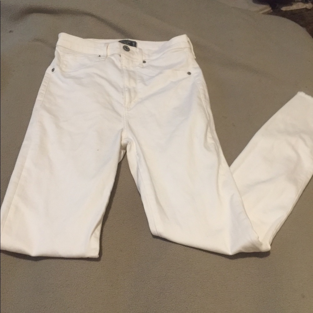 White high waist pants